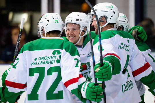 Rögles spelare jublar