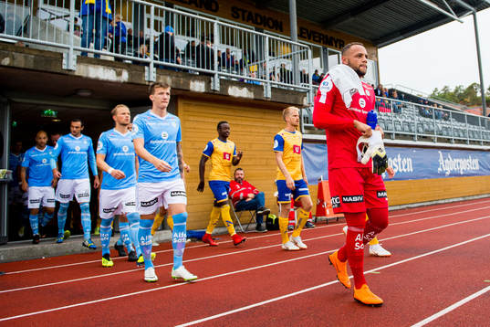 Goalkeeper Nicklas Frenderup of Sandnes Ulf ahead of the OBOS-ligaen match between Jerv and Sandnes Ulf on August 19, 2018 in Grimstad.