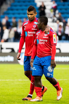 Helsingborgs Wanderson Do Carmo och Thierry Zahui