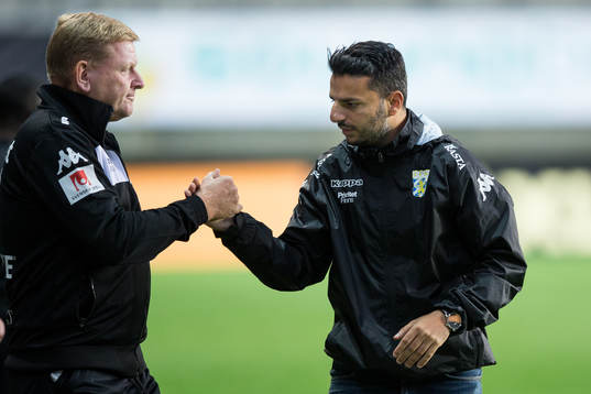IFK Göteborgs assisterande tränare Alf Westerberg och tränare Poya Asbaghi