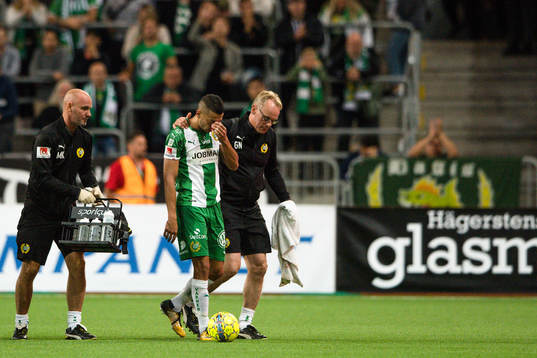 Hammarbys Nikola Djurdjic har ont