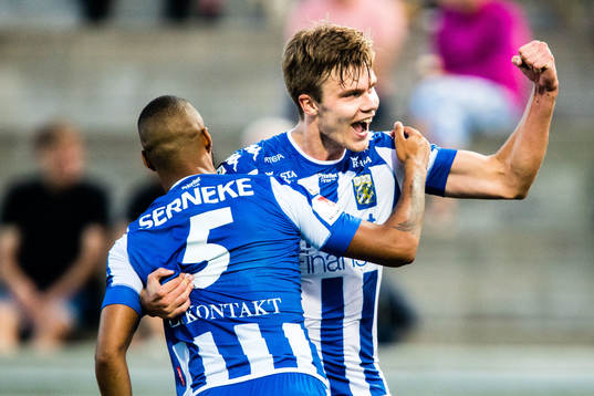 FK Göteborgs Marcus Degerlund jublar efter 3-0