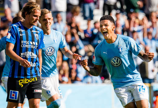 Malmö FFs  Romain Gall jublar efter 2-0 