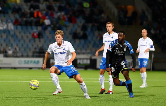 Norrköpings Alexander Fransson  och IFK Göteborgs Vajebah