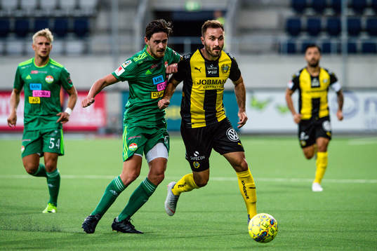Dalkurds Robin Tranberg och Hammarbys Muamer Tankovic