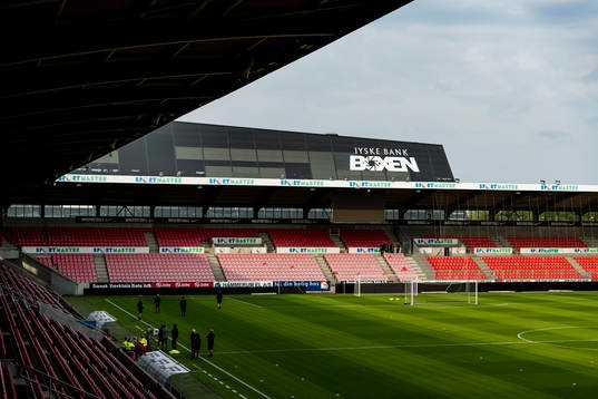 Interior view of MCH Arena with Jyske Bank Boxen showing in