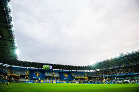 Generell vy över Gamla Ullevi vid pågående spel