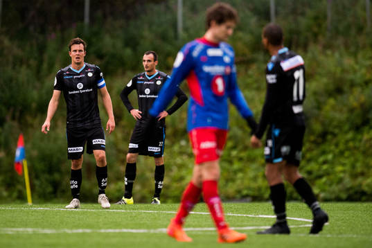Niels Vorthoren of Sandnes Ulf looks dejected after the 2-0 goal