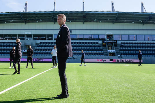 IFK Göteborgs sportchef Mats Gren innan fotbollsmatchen i Allsvenskan mellan Dalkurd och IFK Göteborg den 2 September 2018 i Gävle. 