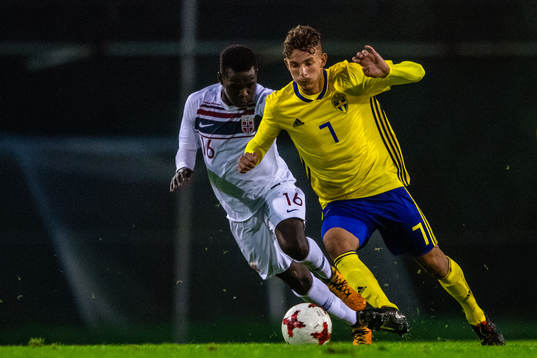 Norges Joshua Gaston Kitolano och Sveriges Oliver Verona Grönberg