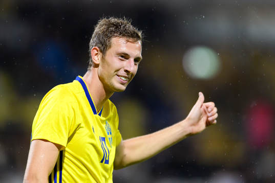 Sveriges Gustaf Nilsson gör tummen upp