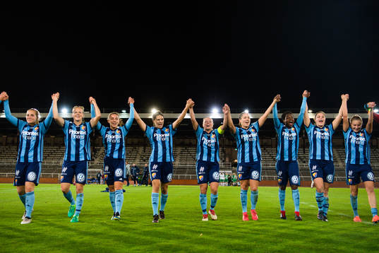 Djurgårdens spelare jublar