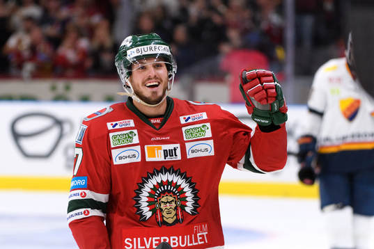 Frölundas Sebastian Stålberg jublar