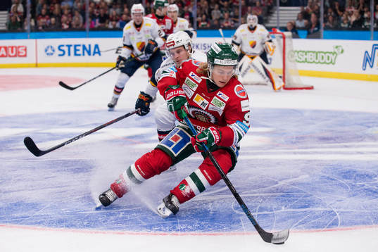 Frölundas Tim Söderlund och Djurgårdens Bobbo Petersson