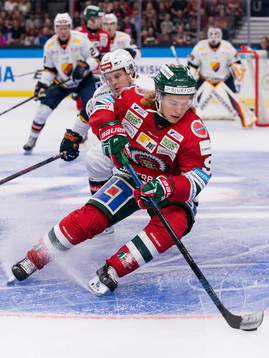 Frölundas Tim Söderlund och Djurgårdens Bobbo Petersson