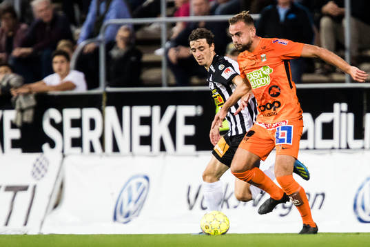 Landskronas Jetmir Haliti och Varbergs Perparim Beqaj