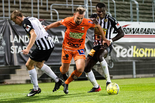 Landskronas Alfons Sampstedt och Emmanuel Okine