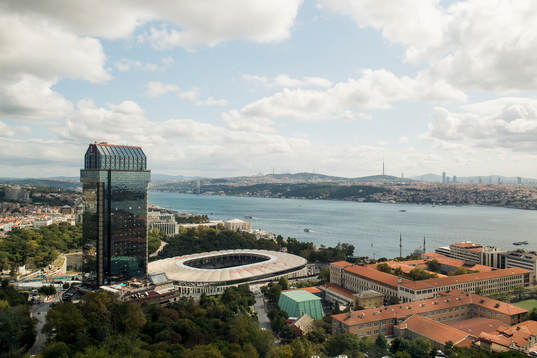 General view of Vodafone Park ahead of the Europa league match between Besiktas and Sarpsborg 08 on September 19, 2018 in Istanbul.
