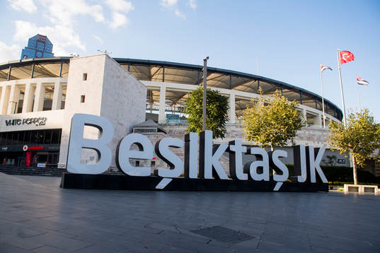 General view of Vodafone Park ahead of the Europa league match between Besiktas and Sarpsborg 08 on September 19, 2018 in Istanbul.
