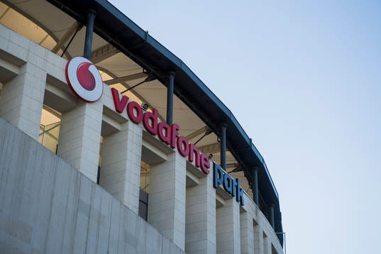 General view of Vodafone Park ahead of the Europa league match between Besiktas and Sarpsborg 08 on September 19, 2018 in Istanbul.
