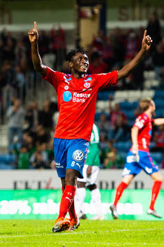 Helsingborgs Mamudu Moro jublar
