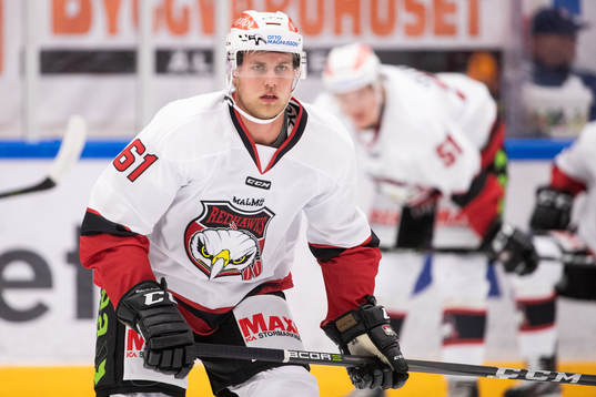 Malmö Redhawks Martin Janohls  i ishockeymatchen i SHL