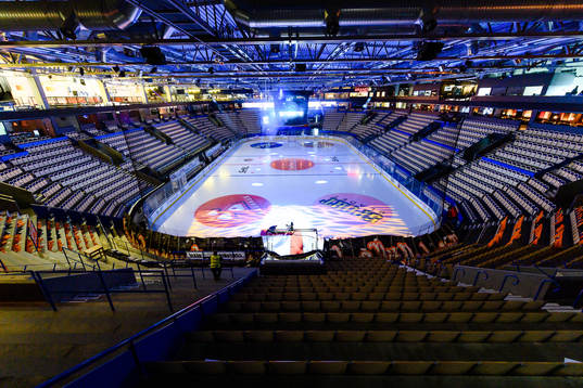 Generell interiör vy från Vida arena före