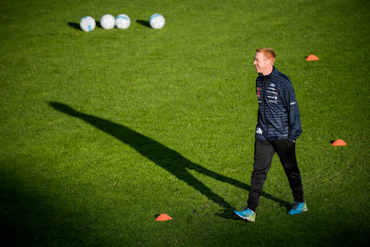 Svein Maalen, head coach of Ranheim, ahead of the Eliteserien match between Stabæk and Ranheim on September 23, 2018 in Bekkestua. 
