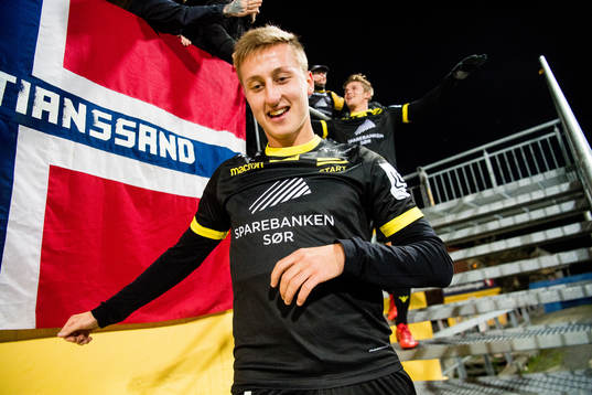 Adnan Hadzic of Start celebrates