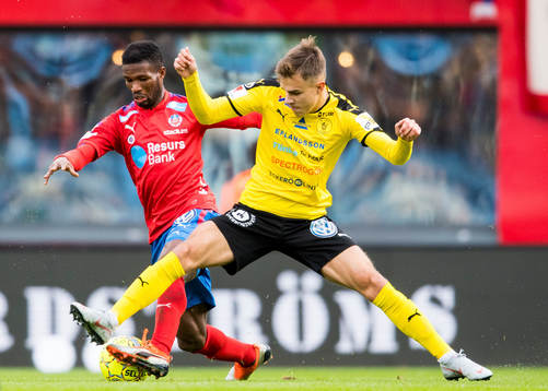 Helsingborgs Mohammed Abubakari och Frejs Philip Wiström