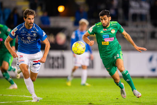 Dalkurds Ferhad Ayaz jagas av Trelleborgs Sebastian Ohlsson
