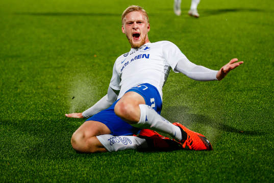 Norrköpings Kalle Holmberg jublar