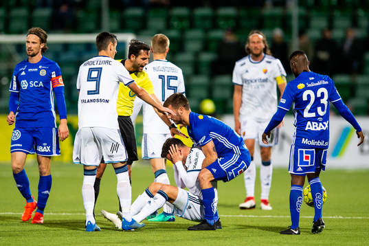 Sundsvalls Carlos Gracia och Djurgårdens Kerim Mrabti