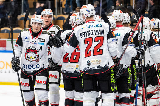 Malmö Redhawks spelare jublar