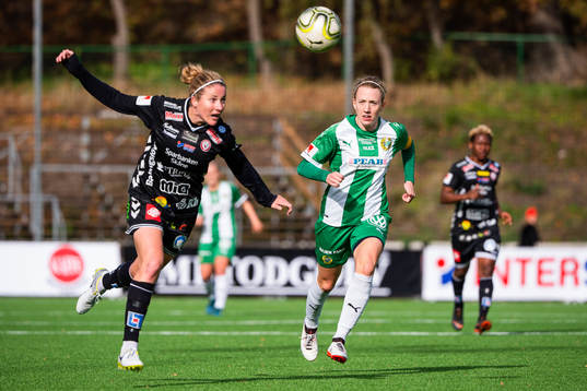 Kristianstads Rebecca Edwards och Hammarbys Olga Ekblom