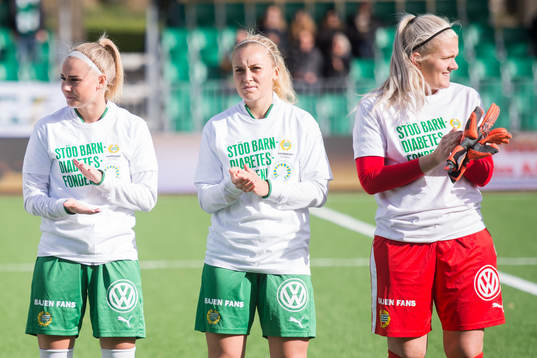Hammarbys Emma Jansson, Alexandra Lindberg, målvakt Emma