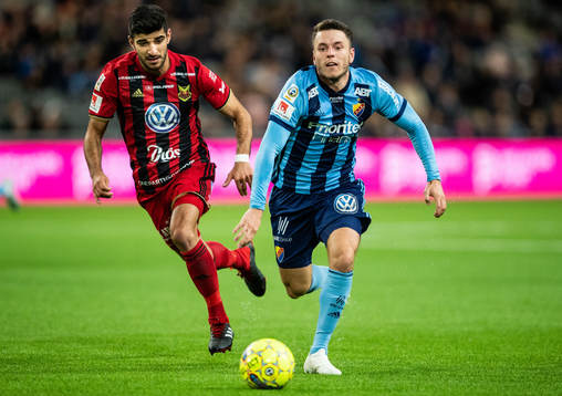 Östersunds Rewan Amin och Djurgårdens Kerim Mrabti