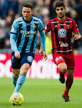Djurgårdens Kerim Mrabti och Östersunds Rewan Amin