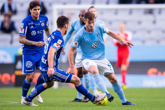 Malmö FFs Magnus Wolff Eikrem och Sundsvalls Carlos Gracia