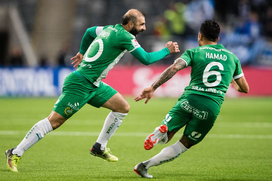 Hammarbys Kennedy Bakircioglu jublar