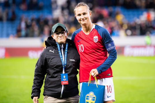 Isabella Sjöstedt och Norges Caroline Graham Hansen