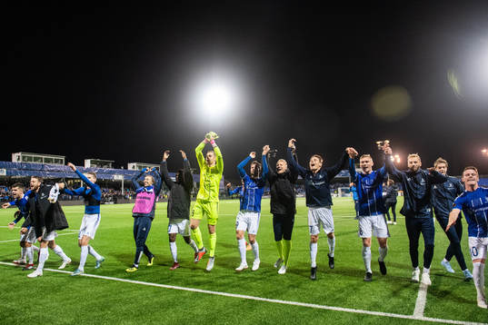 Players of Sarpsborg 08 celebrates