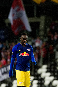 Jean-Kevin Augustin of RB Leipzig and Tore Reginiussen of Rosenborg