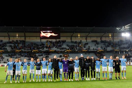 The players of of Malmö FF celebrates
