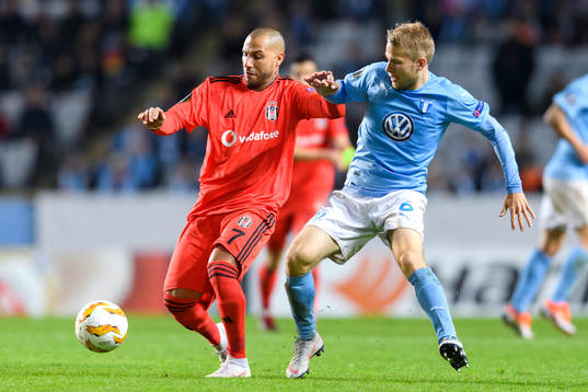 Ricardo Quaresma of Besiktas and Oscar Lewicki of Malmö FF