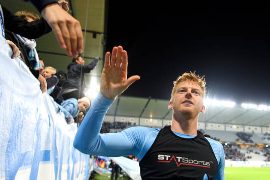Anders Christiansen of Malmö FF celebrates