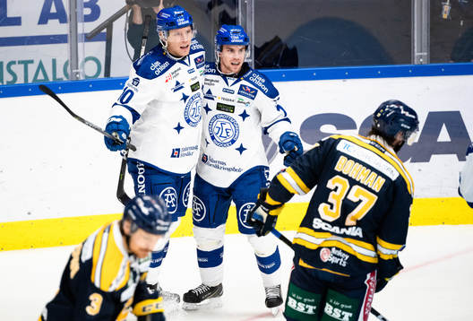 Leksands Tor Immo  och Oskar Lang jublar