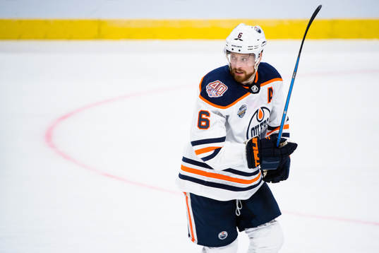 Adam Larsson of the Edmonton Oilers