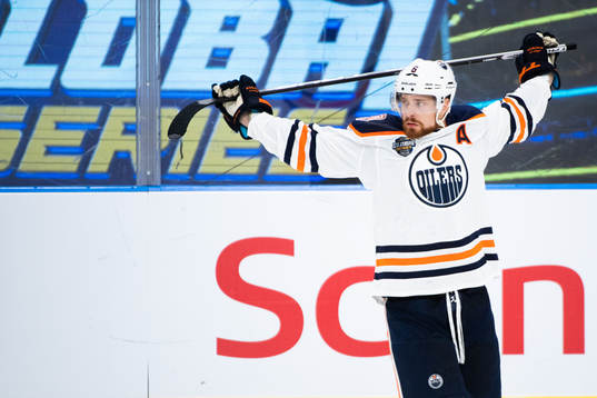 Adam Larsson of the Edmonton Oilers
