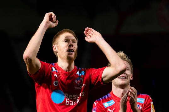Helsingborgs Markus Holgersson tackar publiken